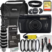 Ultimaxx Advanced OM SYSTEM Tough TG-7 Digital Camera Bundle Black - Includes 64GB Extreme Memory Card, 2x Replacement Batteries & More 25pc Bundle