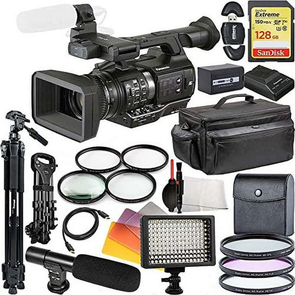 Ultimaxx Deluxe Panasonic AJ-PX270 AVC-Ultra HD Camcorder Bundle - Includes: 128GB Extreme Memory Card, Mini Condenser Microphone & Much More (26pc Bundle)