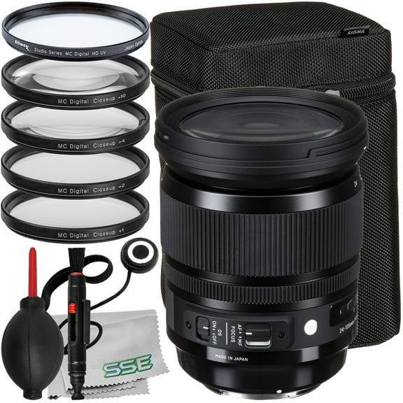 Ultimaxx Essential Sigma 24-105mm f/4 DG OS HSM Art Lens Bundle (F-Mount) - Includes: Protective UV Filter, 4PC Macro Close-Up Filter Kit & More (14pc Bundle)