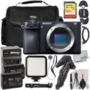 Ultimaxx Essential Sony a6700 Mirrorless Camera Bundle Body Only International Model - Includes 128GB Extreme Memory Card, 2x Spare Batteries, LED Light Kit & More 22pc Bundle