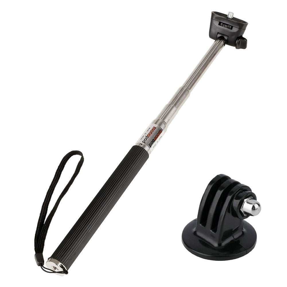 Ultimaxx GoPro Selfie Stick Camera Monopod Handheld Extender Mount Bar with Lanyard