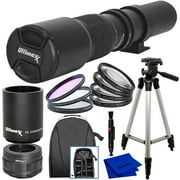 Ultimaxx High-Power 500mm f/8 1000mm w/ 2x Converter Manual Multi-Coated Preset Telephoto Lens Kit for Nikon Z50, Z6, and Z7 Z-Mount Cameras - Includes T-Mount to Nikon Z-Mount Adapter & More