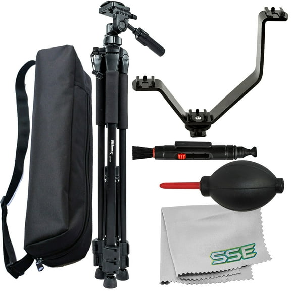 Ultimaxx Professional Tripod Bundle - Includes: 72" Lightweight Tripod, V-Shape Bracket & More