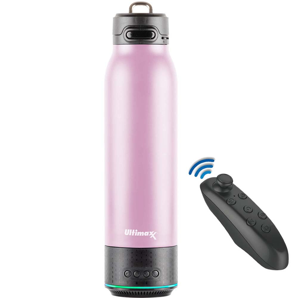 Ultimaxx Vacuum Insulated Premium Water Bottle (Navy) with Rechargeable  Bluetooth Speaker and Xtreme Mini Bluetooth Remote. Remote Doubles as  Gaming Joystick/Mouse for Smartphone Apps 