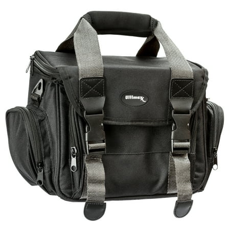Ultimaxx Water-Resistant Gadget Bag for Electronics: Adjustable, Padded Dividers for Customization - Large with Dual Buckles