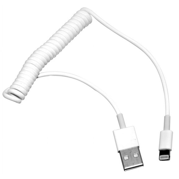Ultimaxx iPhone 6 /6 Plus /5s / 5c /5, iPad Air, Coil Data Charging Cable Compatible With DJI Phantom Remotes