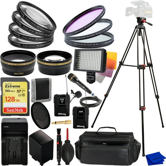 Ultimaxx’s Professional Broadcasting Accessory Bundle Includes Studio Wireless Microphone and Filters for Canon XA Series; Compatible with: Canon xa40, xa45, xa50, xa55, xa15, xa11, and More