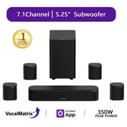 ULTIMEA Aura S4T 7.1ch TV Soundbar with 4 Surround Speakers, Surround Sound System with 5.25 Subwoofer, App Control, Bluetooth 6.0, HDMI/OPT/AUX, Peak Power 350W