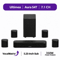 thumbnail image 1 of ULTIMEA 7.1ch Surround Sound Bar, Virtual Surround Sound System, 350W Sound bar for TV with 5.25" Subwoofer and Rear Speakers, 3D Surround and Bass Adjustable, Aura S4T, 1 of 18