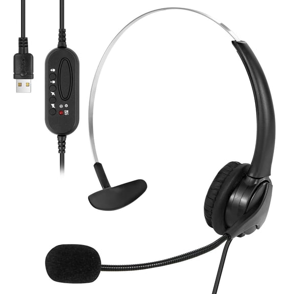 Ultimo USB Wired Headset with Noise Cancelling for PC Laptops and Telephones(100 Pack)
