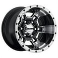 thumbnail image 1 of Ultra 178B 15x10 Rim 6x5.5 6 Lug, Gloss Black Diamond Cut for Mongoose, 1 of 5