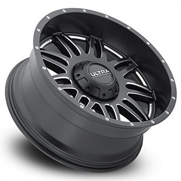 Ultra 188-7905BM12 17x9" Satin Black Milled Wheel Fits select: 2015-2019,2021 JEEP WRANGLER UNLIMITED