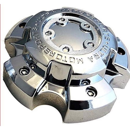 Ultra 5 Lug Chrome Wheel Center Cap (Qty 1) p/n # 89-9855 with Bolts