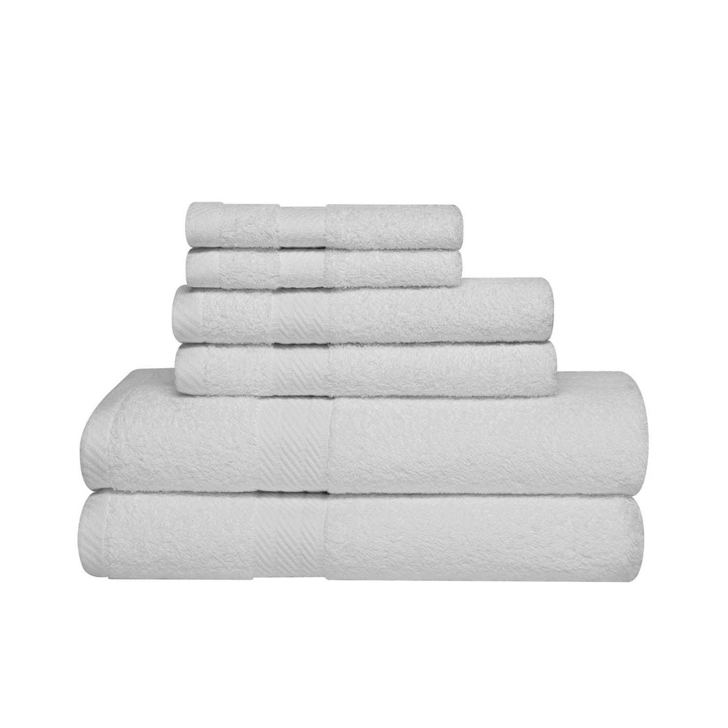 HEIDI & OAK 6-PIECE 100% RINGSPUN COTTON TOWEL SET