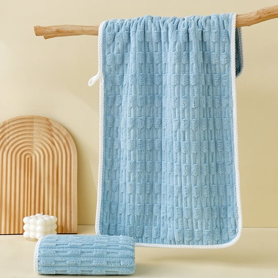 Ultra-Absorbent Fleece Face Towel for Men and Women, Quick-Dry Soft Bath Hair Drying Towel, Machine Washable Lightweight Facial Towel for Home Travel and Gym Use