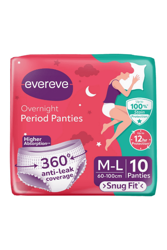 Ultra Absorbent, Heavy Flow Disposable Period Panties for Sanitary Protection, M-L (10 Pcs)