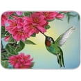 thumbnail image 1 of Ultra Absorbent Microfiber Dish Drying Mat, Hummingbird With Flowering Paradise Heat Resistant Machine Washable Fast Drying Kitchen Counter Pad Portector with Hanging Loop, 16x18inch, 1 of 6