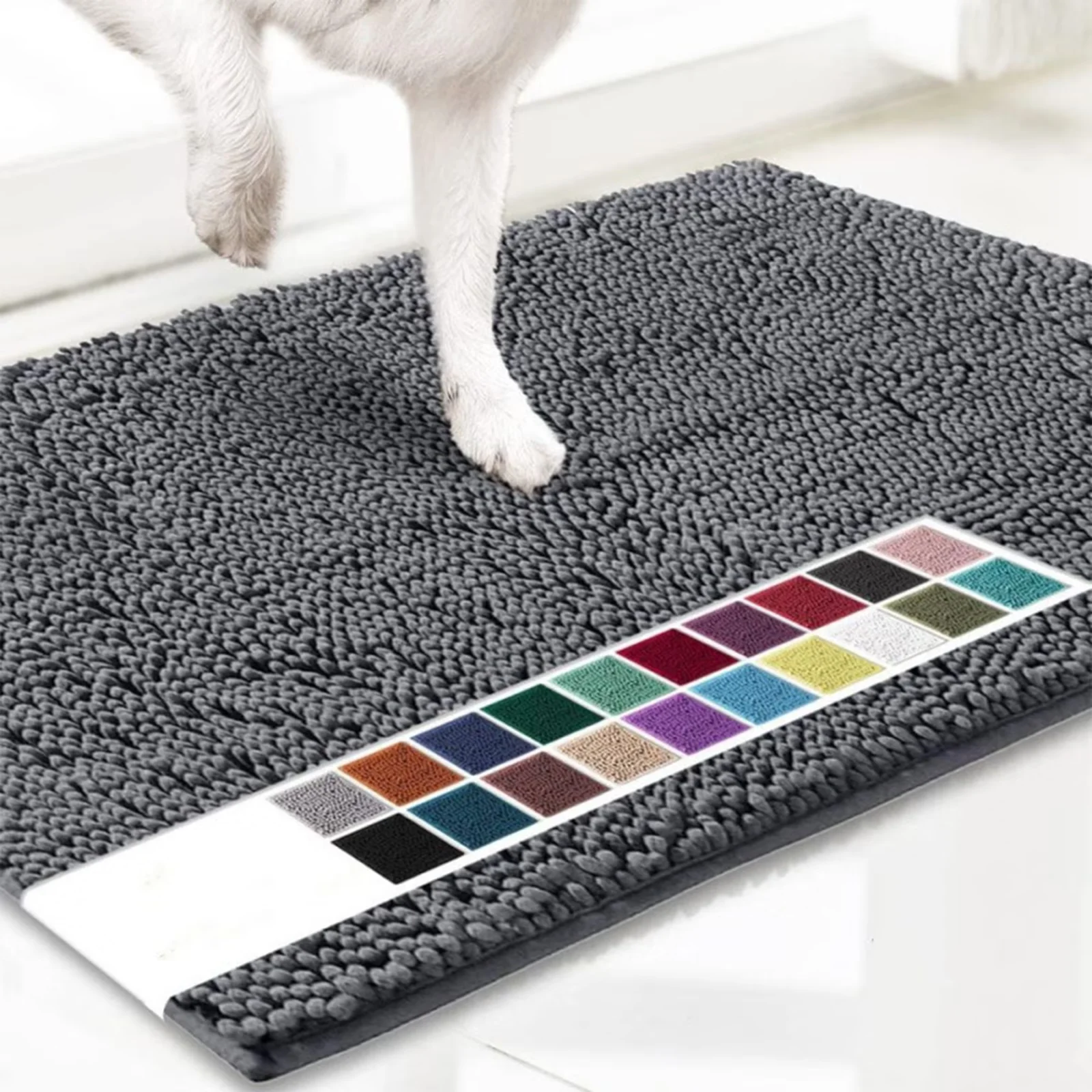 Ultra-Absorbent Pet Rug | Non-Slip Chenille Floor Mat for Indoor ...