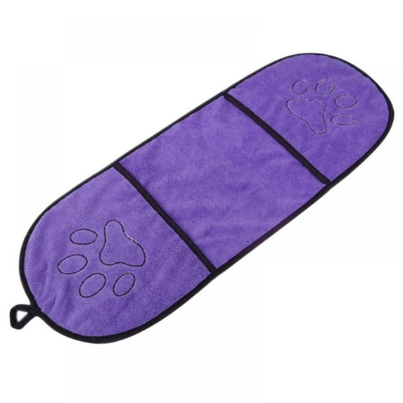 Ultra Absorbent Quick Drying Shower Towel With 2 Pockets for Small, Medium, Large Dog