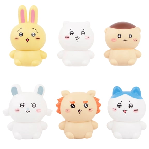 Ultra Adorable Chiikawa Toy Figurines, Cute And Perfect Birthday Gifts For Friends And Classmates, Graduation Gifts, Desktop and Office Shelf Ornament (6PCS)