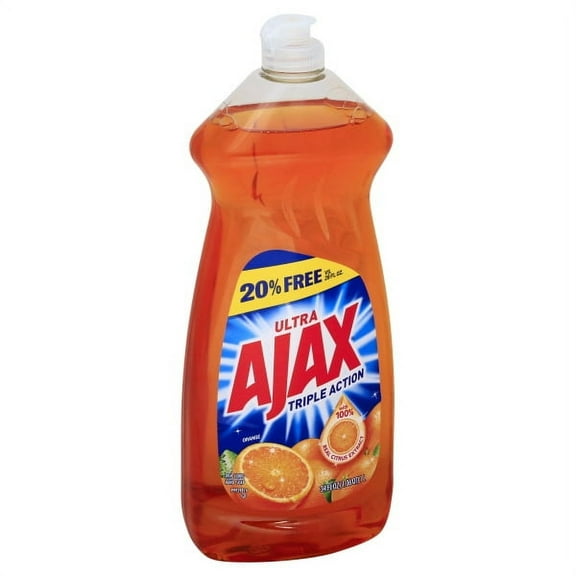 Ultra Ajax Triple Action Dish Liquid Hand Soap Orange