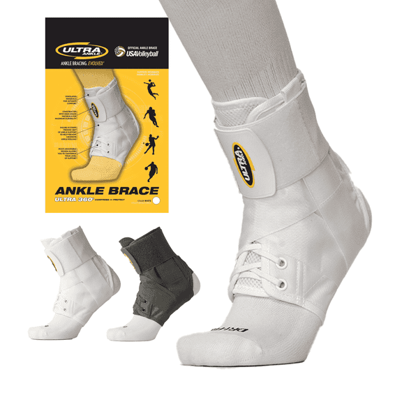 Ultra Ankle Ultra 360 Lace-Up Adjustable Ankle Brace  For Ankle Stabilization, Adjustable Compression
