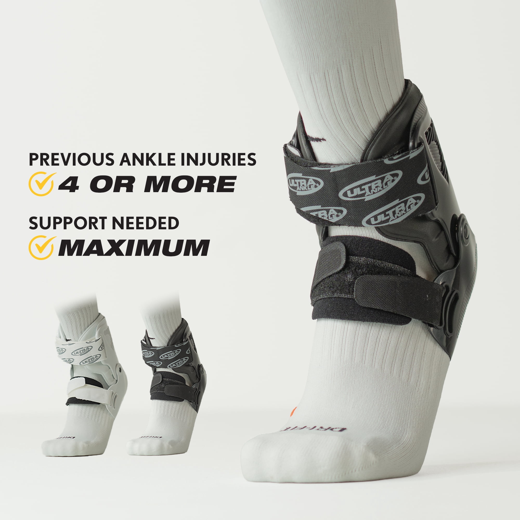 Ultra Ankle® Ultra Zoom® Hinged-Cuff Ankle Brace Black L/XL