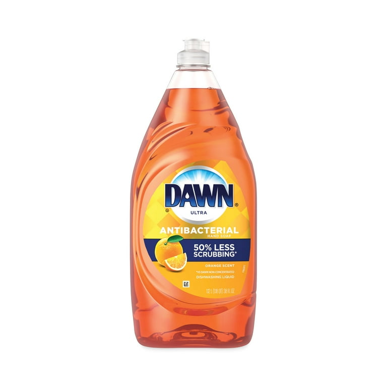 Ultra Antibacterial Dishwashing Liquid, Orange Scent, 38 oz Bottle, 8/Carton Ultra Antibacterial Dishwashing Liquid, Orange Scent, 38 oz Bottle, 8/Carton