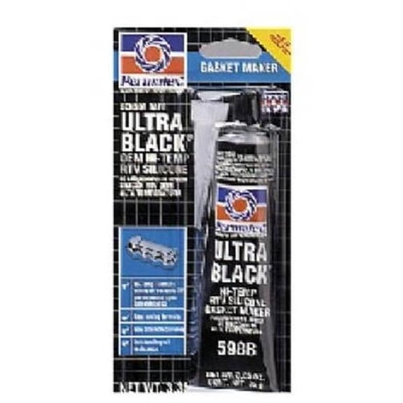 Ultra Black OEM Hi Temp Room Temperature Vulcanizing Gasket Material - Pack of 12