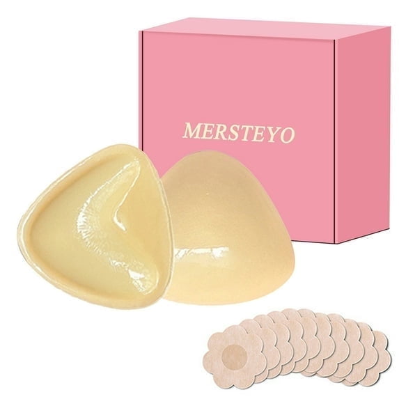 MERSTEYO Ultra Boost Sticky Bra Inserts - Reusable Push Up Lift Pads for Bra Swimsuit Bikini