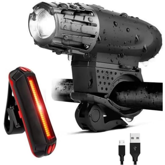 Ultra Bright Bike Lights for Night Riding Rechargeable Led for Bycicles Weather Resistant Multiple Modes. Tubular mounting MTB Road Cyclocross Ebike Mini Bike Scooter