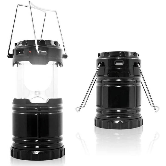 Ultra Bright Camping Lantern with Rechargeable Batteries, Water Resistant Portable LED Solar Collapsible Camping Lantern Flashlights Torch for Outdoor
