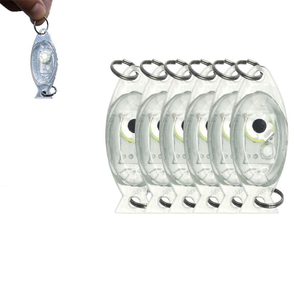 Ultra-Bright Fish Trap Lamp, 6PCS Blob Fishing Lights LED Underwater Fish Lure Mixed Color Go Light Night Bobber Waterproof Dock Glow in the Dark Pole Battery Power Attractants Compatible Submersible