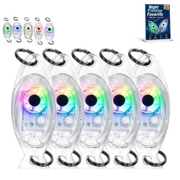 Ultra-Bright Fish Trap Lamp Underwater Fishing Light (Red) | Bright Glow | Easy To Rig | Freshwater & Saltwater Use