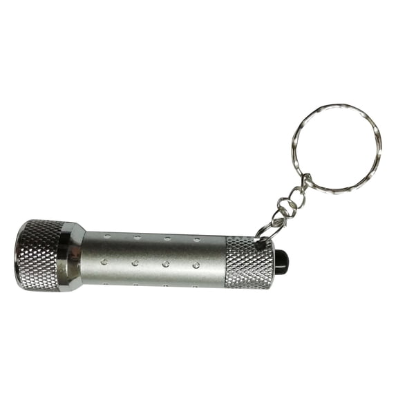 Ultra Bright LED Flashlight Keychain - Silver Mini Torch Light, Portable Key Ring Flashlight for Emergency, Camping, Home Use(Silver)