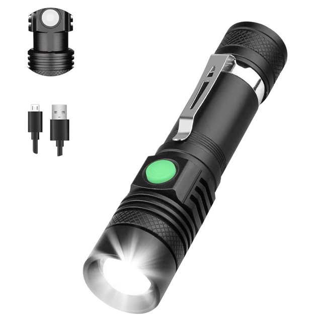 Ultra Bright LED Flashlight Waterproof Torch USB Charging
