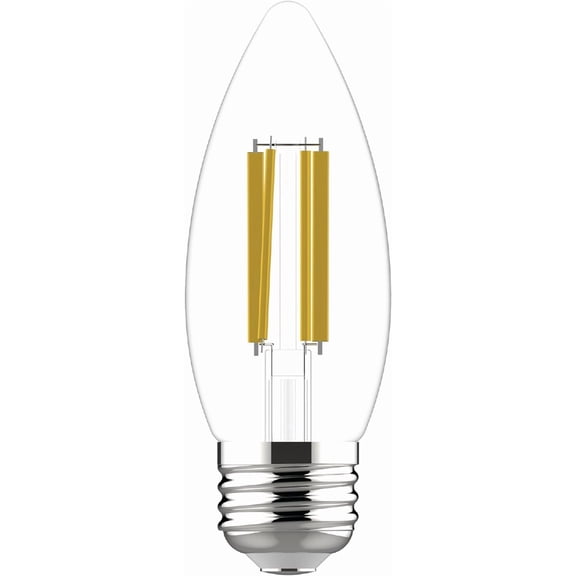 Ultra Bright LED Light Bulbs, 100W, Daylight Candle Lights, Clear Decorative B12 Light Bulbs (3 Pack)