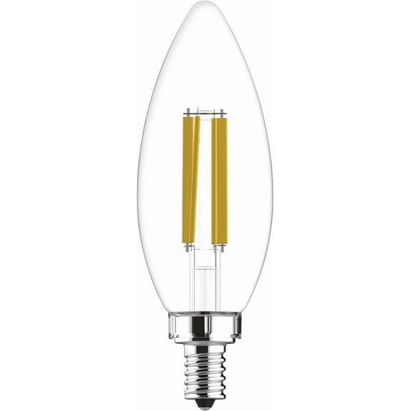 Ultra Bright LED Light Bulbs, 100W, Daylight Candle Lights, Clear Decorative B12 Light Bulbs (3 Pack)