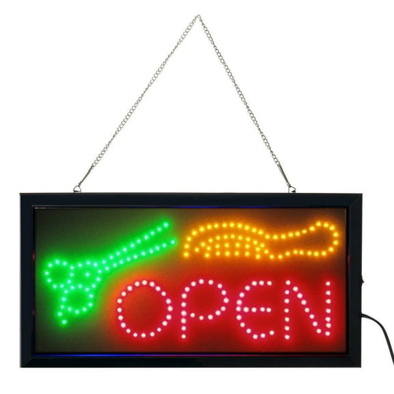 Ultra Bright LED Neon Animated Hair CUT Salon Open Sign for Business w/Power & Animation On/off L62