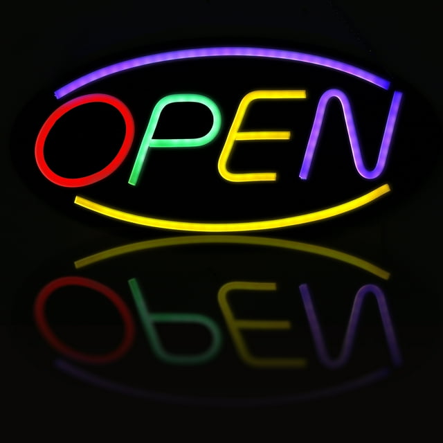 Ultra Bright LED Neon Light Animated Motion OPEN Business Sign