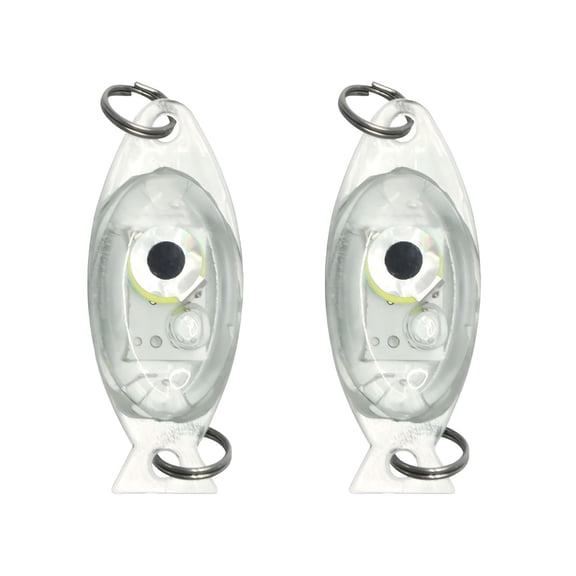 Ultra-Bright LED Underwater Fishing Light 2-Pack, 600M Deep Drop Waterproof Fish Trap Lamp for Night Boat & Dock, Squid Jig Bait Lure Light (k)