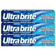 Ultra Brite Advanced Whitening Toothpaste, Clean Mint - 6.0 Ounce Each, Pack of 3