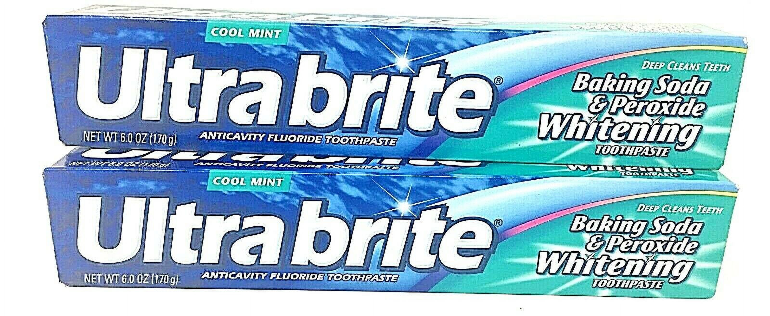 Ultra Brite Toothpaste Baking Soda & Peroxide Whitening 6oz Toothpaste 2 Pack