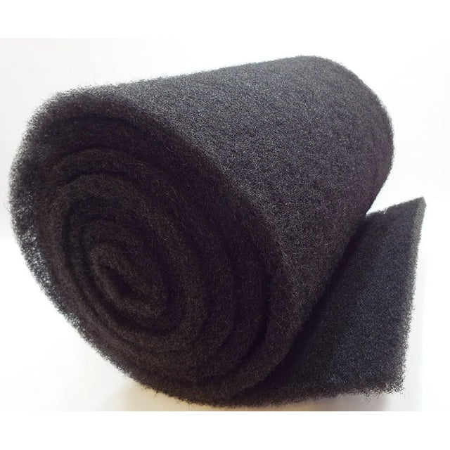 Ultra COARSE Black Filter Media PAD 28 x 72 x 1 Inch Latex Coated