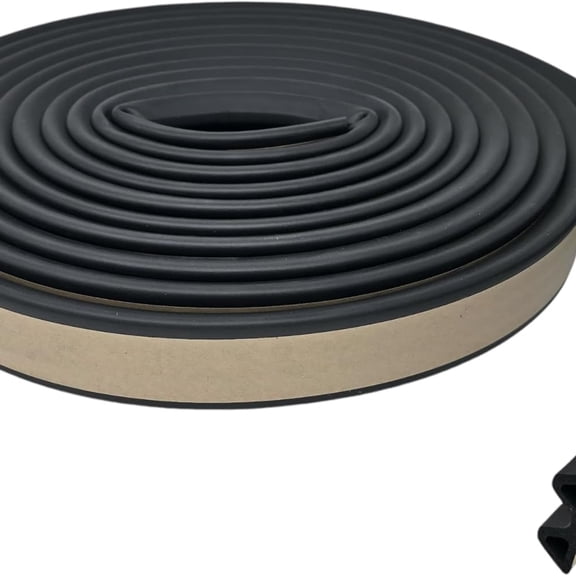 Ultra Cap Seal 1 1/2" Width x 5/8" Height 20' Length, EPDM Rubber for Caps over 200 lbs