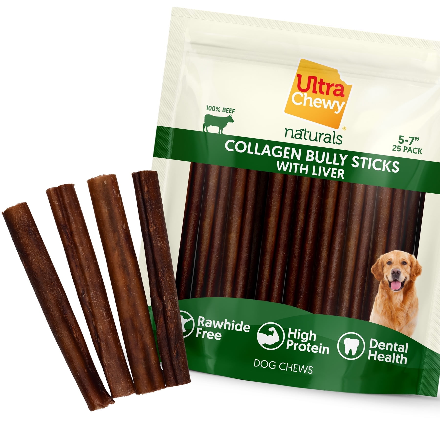 Ultra Chewy Collagen Sticks 5-7 inches (25 Pack)