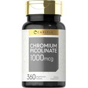 Ultra Chromium Picolinate 1000mcg | 360 Tablets | Non-GMO and Gluten Free | by Carlyle