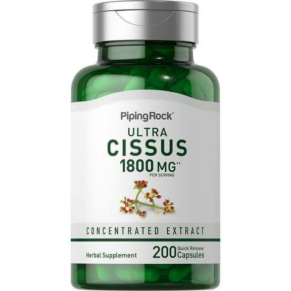 Ultra Cissus 1800mg | 200 Capsules for Men and Women | by Piping Rock