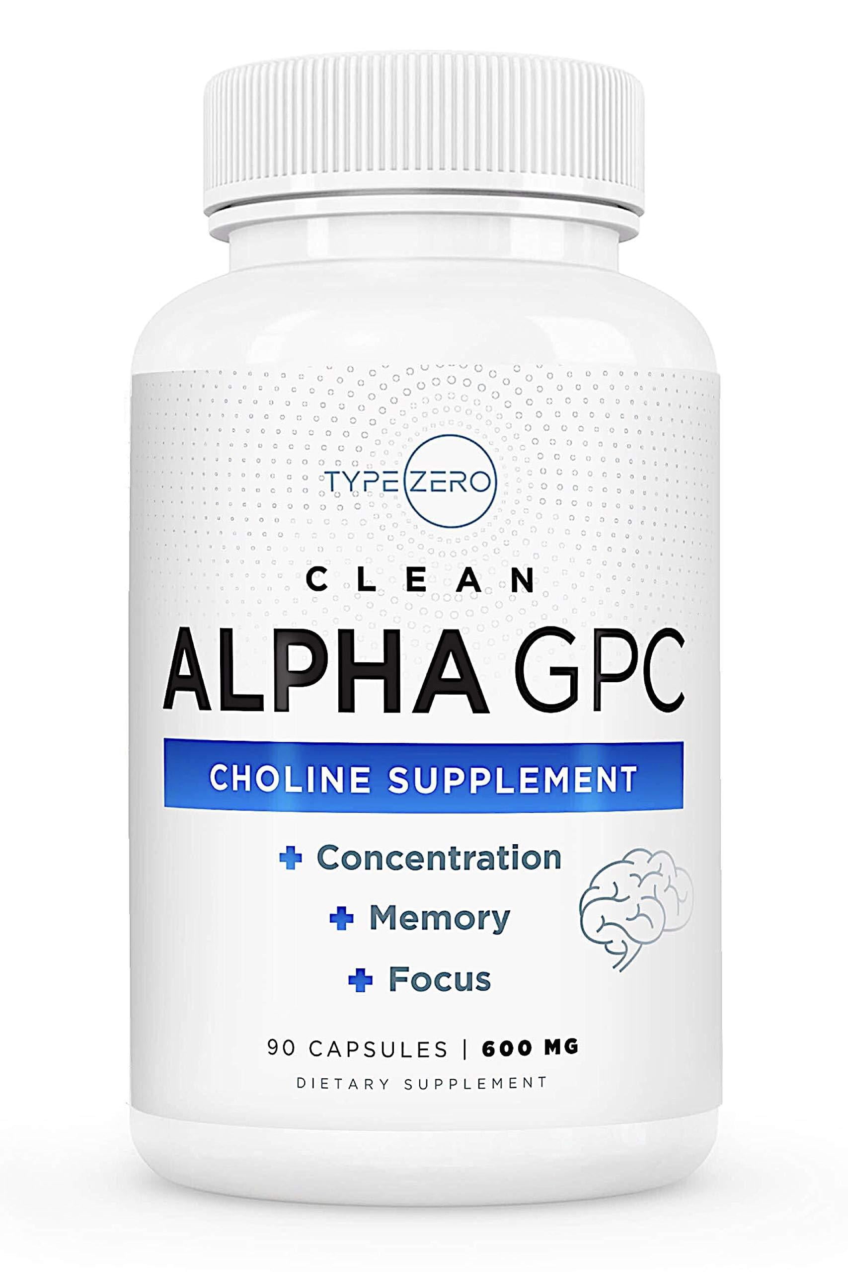 Ultra Clean Alpha GPC Choline Supplement (600mg 90 Capsules) Soy Free
