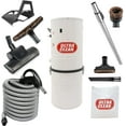 thumbnail image 1 of Ultra Clean SC100 Heavy Duty Powerful Central Vacuum System – Made in Canada – with Air Turbo Nozzle,Hose and Accessories-Ideal for Hardwood Floors, Area Rugs and Berber Carpeting (30 ft, Black), 1 of 5